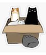 Cats in a Box (Sticker) Merch