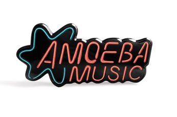 Amoeba Music  Blue Neon Logo (Pin)