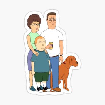 King of the Hill-Cast (Sticker)