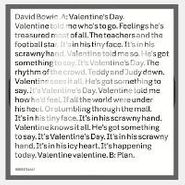 David Bowie, Valentine's Day (7")