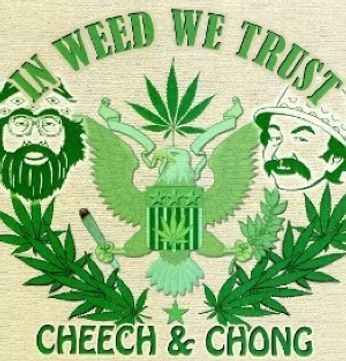 Cheech & Chong-In Weed We Trust (Sticker)