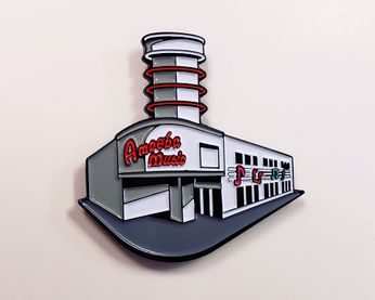 Amoeba Hollywood Storefront Enamel Pin